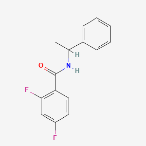 molecular formula C15H13F2NO B4451121 2,4-difluoro-N-(1-phenylethyl)benzamide 