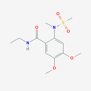 molecular formula C13H20N2O5S B4451128 N-ethyl-4,5-dimethoxy-2-[methyl(methylsulfonyl)amino]benzamide 