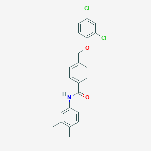 molecular formula C22H19Cl2NO2 B445113 4-[(2,4-dichlorophenoxy)methyl]-N-(3,4-dimethylphenyl)benzamide 