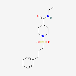 N-ethyl-1-[(3-phenylpropyl)sulfonyl]-4-piperidinecarboxamide