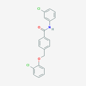 molecular formula C20H15Cl2NO2 B445114 4-[(2-chlorophenoxy)methyl]-N-(3-chlorophenyl)benzamide 