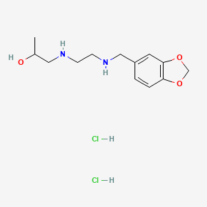 molecular formula C13H22Cl2N2O3 B4451149 1-({2-[(1,3-benzodioxol-5-ylmethyl)amino]ethyl}amino)propan-2-ol dihydrochloride 