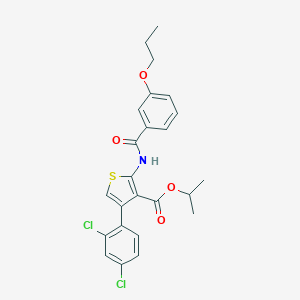 Isopropyl 4-(2,4-dichlorophenyl)-2-[(3-propoxybenzoyl)amino]-3-thiophenecarboxylate