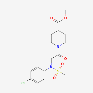 methyl 1-[N-(4-chlorophenyl)-N-(methylsulfonyl)glycyl]-4-piperidinecarboxylate