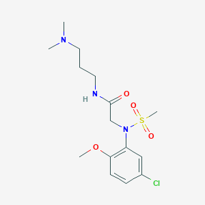 N~2~-(5-chloro-2-methoxyphenyl)-N~1~-[3-(dimethylamino)propyl]-N~2~-(methylsulfonyl)glycinamide