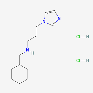 molecular formula C13H25Cl2N3 B4451190 N-(cyclohexylmethyl)-3-(1H-imidazol-1-yl)propan-1-amine dihydrochloride 