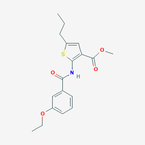 molecular formula C18H21NO4S B445122 Methyl 2-[(3-ethoxybenzoyl)amino]-5-propyl-3-thiophenecarboxylate 