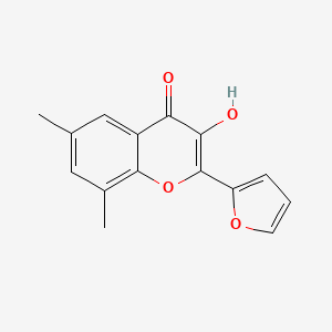 molecular formula C15H12O4 B4451232 2-(2-furyl)-3-hydroxy-6,8-dimethyl-4H-chromen-4-one 