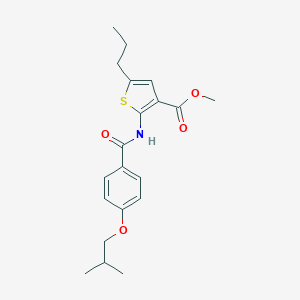 molecular formula C20H25NO4S B445125 Methyl 2-[(4-isobutoxybenzoyl)amino]-5-propyl-3-thiophenecarboxylate 