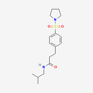 N-isobutyl-3-[4-(1-pyrrolidinylsulfonyl)phenyl]propanamide