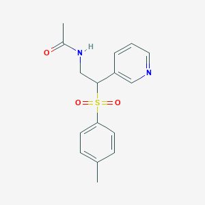 N-[2-[(4-methylphenyl)sulfonyl]-2-(3-pyridinyl)ethyl]acetamide