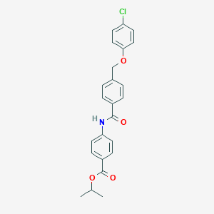 molecular formula C24H22ClNO4 B445126 Isopropyl 4-({4-[(4-chlorophenoxy)methyl]benzoyl}amino)benzoate 