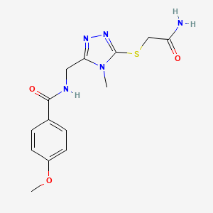 N-({5-[(2-amino-2-oxoethyl)thio]-4-methyl-4H-1,2,4-triazol-3-yl}methyl)-4-methoxybenzamide