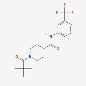 1-(2,2-dimethylpropanoyl)-N-[3-(trifluoromethyl)phenyl]-4-piperidinecarboxamide