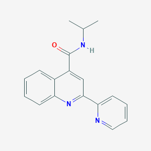 molecular formula C18H17N3O B4451295 N-isopropyl-2-(2-pyridinyl)-4-quinolinecarboxamide 