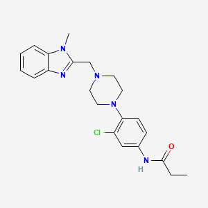 N-(3-chloro-4-{4-[(1-methyl-1H-benzimidazol-2-yl)methyl]-1-piperazinyl}phenyl)propanamide