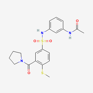 N-[3-({[4-(methylthio)-3-(1-pyrrolidinylcarbonyl)phenyl]sulfonyl}amino)phenyl]acetamide