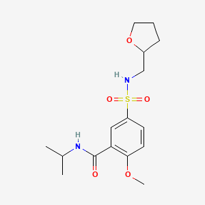 N-isopropyl-2-methoxy-5-{[(tetrahydro-2-furanylmethyl)amino]sulfonyl}benzamide