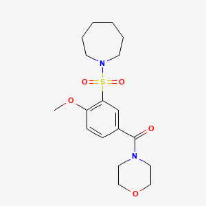 1-{[2-methoxy-5-(4-morpholinylcarbonyl)phenyl]sulfonyl}azepane