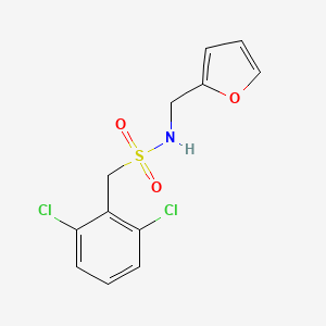 molecular formula C12H11Cl2NO3S B4451383 1-(2,6-dichlorophenyl)-N-(2-furylmethyl)methanesulfonamide 