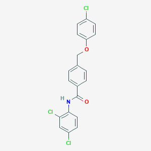 molecular formula C20H14Cl3NO2 B445139 4-[(4-chlorophenoxy)methyl]-N-(2,4-dichlorophenyl)benzamide 