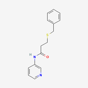 molecular formula C15H16N2OS B4451404 3-(benzylthio)-N-3-pyridinylpropanamide 