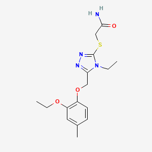 2-({5-[(2-ethoxy-4-methylphenoxy)methyl]-4-ethyl-4H-1,2,4-triazol-3-yl}thio)acetamide