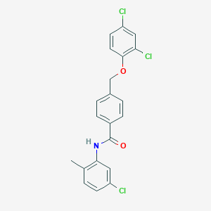 molecular formula C21H16Cl3NO2 B445144 N-(5-chloro-2-methylphenyl)-4-[(2,4-dichlorophenoxy)methyl]benzamide 