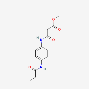 molecular formula C14H18N2O4 B4451448 ethyl 3-oxo-3-{[4-(propionylamino)phenyl]amino}propanoate 