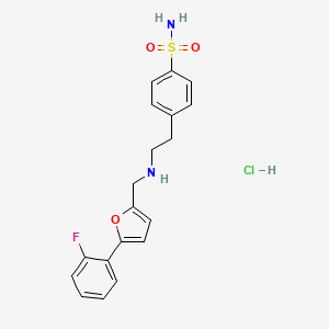 4-[2-({[5-(2-fluorophenyl)-2-furyl]methyl}amino)ethyl]benzenesulfonamide hydrochloride