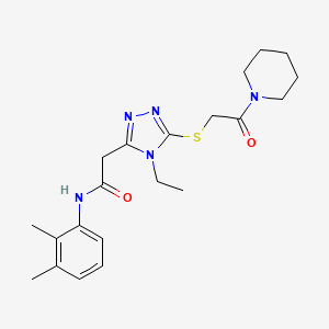 N-(2,3-dimethylphenyl)-2-(4-ethyl-5-{[2-oxo-2-(1-piperidinyl)ethyl]thio}-4H-1,2,4-triazol-3-yl)acetamide