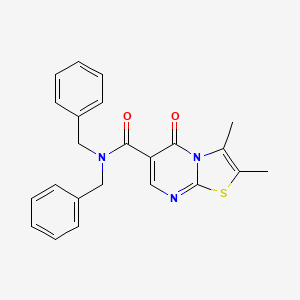 N,N-dibenzyl-2,3-dimethyl-5-oxo-5H-[1,3]thiazolo[3,2-a]pyrimidine-6-carboxamide