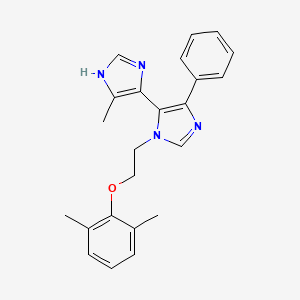 molecular formula C23H24N4O B4451482 3-[2-(2,6-dimethylphenoxy)ethyl]-5'-methyl-5-phenyl-3H,3'H-4,4'-biimidazole 