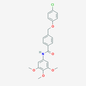 molecular formula C23H22ClNO5 B445149 4-[(4-chlorophenoxy)methyl]-N-(3,4,5-trimethoxyphenyl)benzamide 