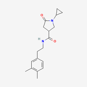 molecular formula C18H24N2O2 B4451497 1-cyclopropyl-N-[2-(3,4-dimethylphenyl)ethyl]-5-oxopyrrolidine-3-carboxamide 