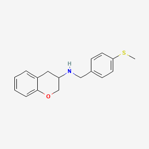 molecular formula C17H19NOS B4451501 3,4-dihydro-2H-chromen-3-yl[4-(methylthio)benzyl]amine 