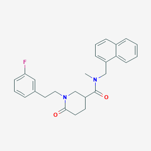 1-[2-(3-fluorophenyl)ethyl]-N-methyl-N-(1-naphthylmethyl)-6-oxo-3-piperidinecarboxamide