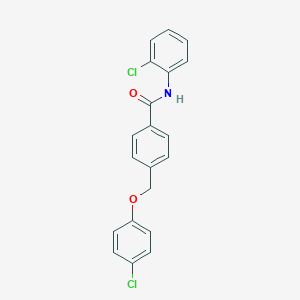 molecular formula C20H15Cl2NO2 B445152 4-[(4-chlorophenoxy)methyl]-N-(2-chlorophenyl)benzamide 