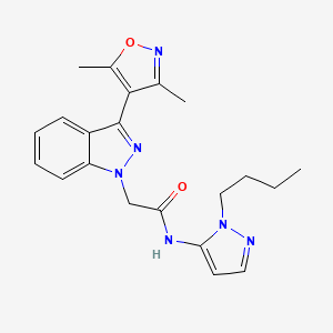 N-(1-butyl-1H-pyrazol-5-yl)-2-[3-(3,5-dimethylisoxazol-4-yl)-1H-indazol-1-yl]acetamide