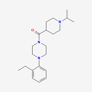 molecular formula C21H33N3O B4451540 1-(2-ethylphenyl)-4-[(1-isopropylpiperidin-4-yl)carbonyl]piperazine 