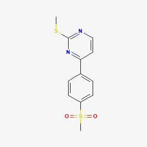 molecular formula C12H12N2O2S2 B4451543 4-[4-(methylsulfonyl)phenyl]-2-(methylthio)pyrimidine 