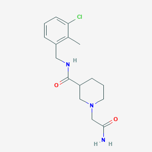 molecular formula C16H22ClN3O2 B4451551 1-(2-amino-2-oxoethyl)-N-(3-chloro-2-methylbenzyl)piperidine-3-carboxamide 