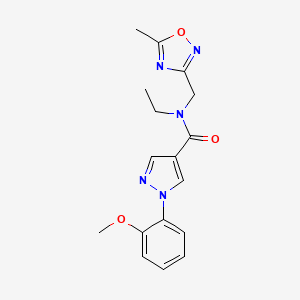 N-ethyl-1-(2-methoxyphenyl)-N-[(5-methyl-1,2,4-oxadiazol-3-yl)methyl]-1H-pyrazole-4-carboxamide