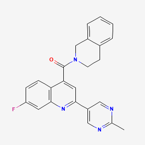 4-(3,4-dihydroisoquinolin-2(1H)-ylcarbonyl)-7-fluoro-2-(2-methylpyrimidin-5-yl)quinoline