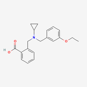 molecular formula C20H23NO3 B4451593 2-{[cyclopropyl(3-ethoxybenzyl)amino]methyl}benzoic acid 