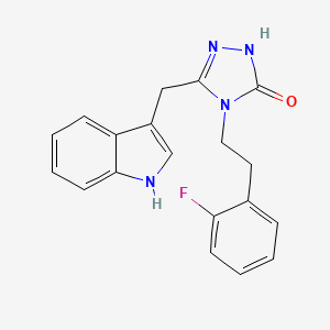 4-[2-(2-fluorophenyl)ethyl]-5-(1H-indol-3-ylmethyl)-2,4-dihydro-3H-1,2,4-triazol-3-one