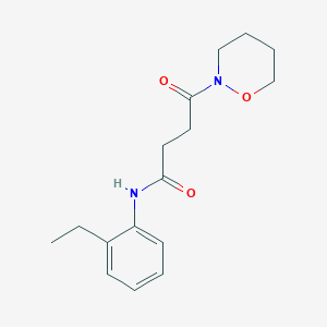 molecular formula C16H22N2O3 B4451664 N-(2-ethylphenyl)-4-(1,2-oxazinan-2-yl)-4-oxobutanamide 