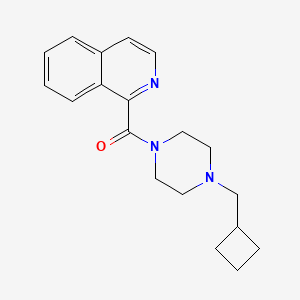 molecular formula C19H23N3O B4451678 1-{[4-(cyclobutylmethyl)-1-piperazinyl]carbonyl}isoquinoline trifluoroacetate 