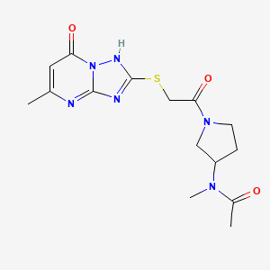 N-(1-{[(7-hydroxy-5-methyl[1,2,4]triazolo[1,5-a]pyrimidin-2-yl)thio]acetyl}pyrrolidin-3-yl)-N-methylacetamide