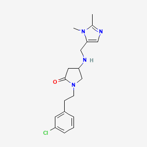 1-[2-(3-chlorophenyl)ethyl]-4-{[(1,2-dimethyl-1H-imidazol-5-yl)methyl]amino}-2-pyrrolidinone